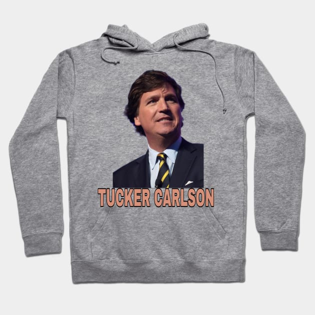 Tucker Carlson Hoodie by Cool Art Clothing